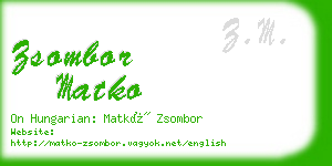 zsombor matko business card